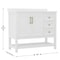 Flash Furniture Vega 42-in. Vanity w/Sink, Storage Cabinet w/Soft Close Doors, Open Shelf and 3 Drawers, White/Gold FS-VEGA42-WH-GLD-GG - alternate 9